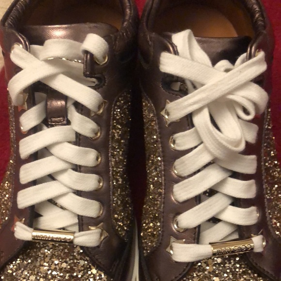Jimmy Choo Antique Gold Miami Sneakers size 39 - Picture 4 of 8